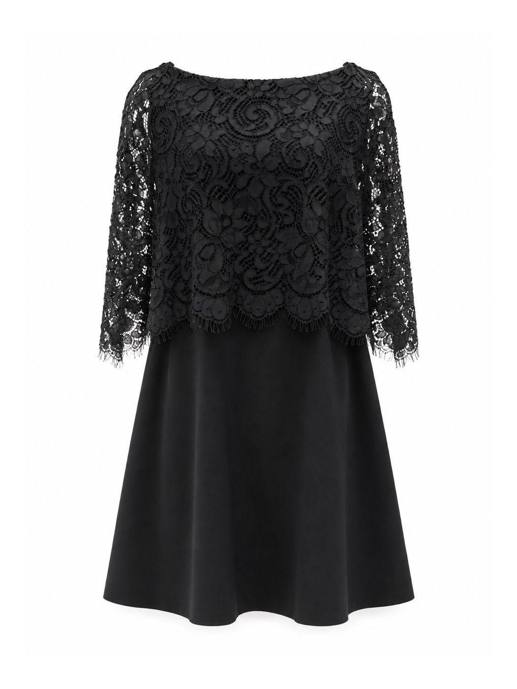 Nocturne Lace Cape Dress